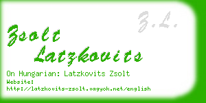 zsolt latzkovits business card